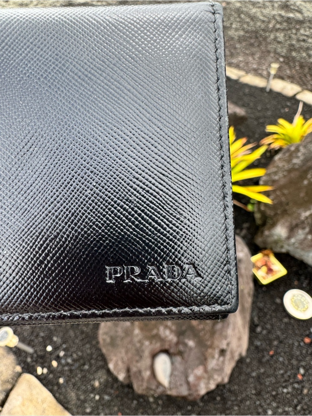 Prada Black Saffiano Leather Bi-Fold Wallet Made in Italy - Picture 6 of 12